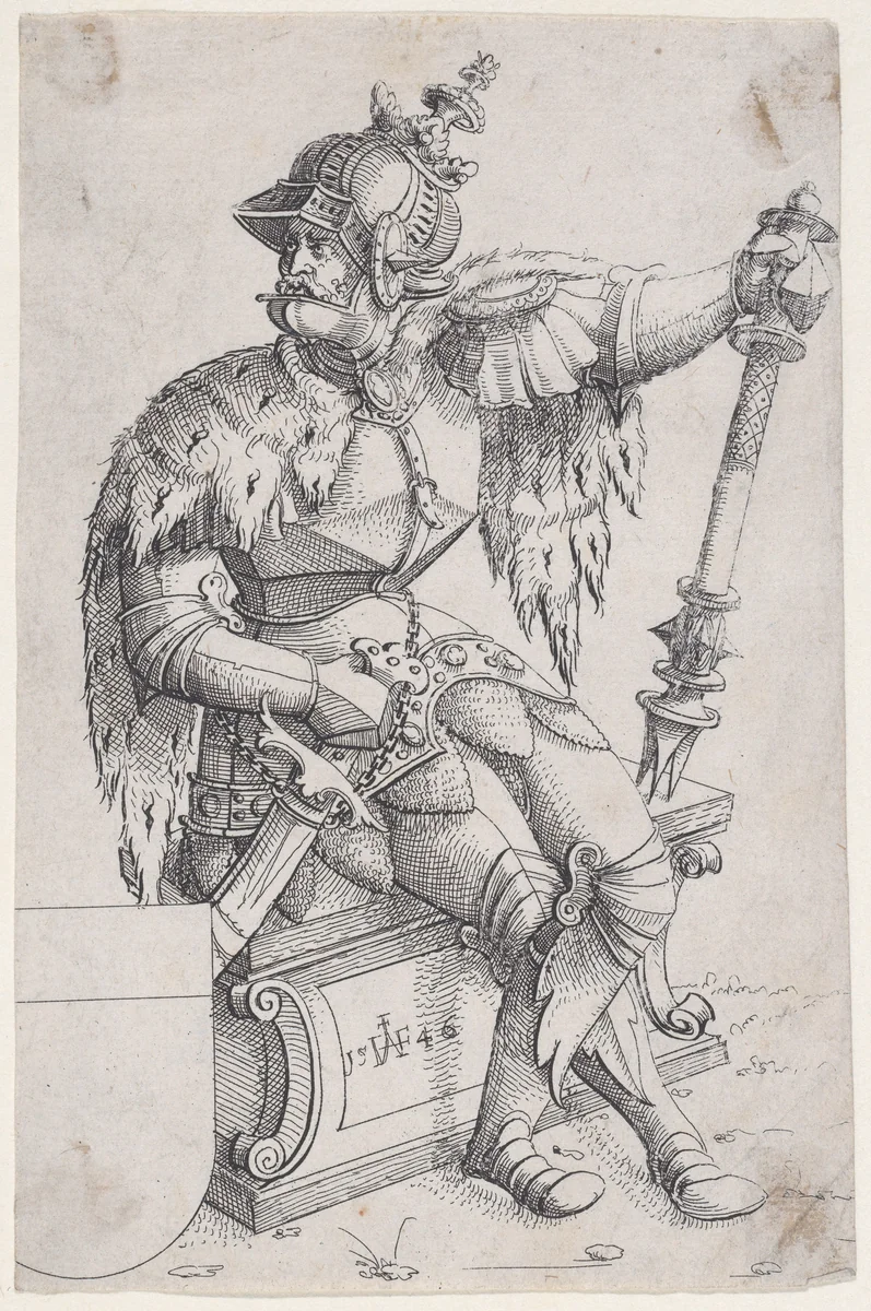 Charles V (Karl V), Emperor, from Herberstains Rerum Moscoviticarum Commentarii by Augustin Hirschvogel, print, 1546