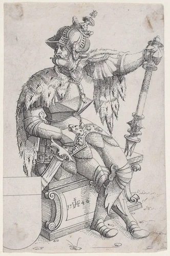 Charles V (Karl V), Emperor, from Herberstains Rerum Moscoviticarum Commentarii by Augustin Hirschvogel, print, 1546