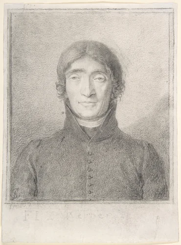Portrait of the Poet Friedrich Ludwig Zacharias Werner by Ludwig Schnorr von Carolsfeld, drawing, 1810-1819