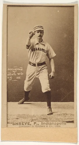 Lev Shreve, Pitcher, Indianapolis, from the Old Judge series (N172) for Old Judge Cigarettes by Goodwin & Company, photograph, 1888