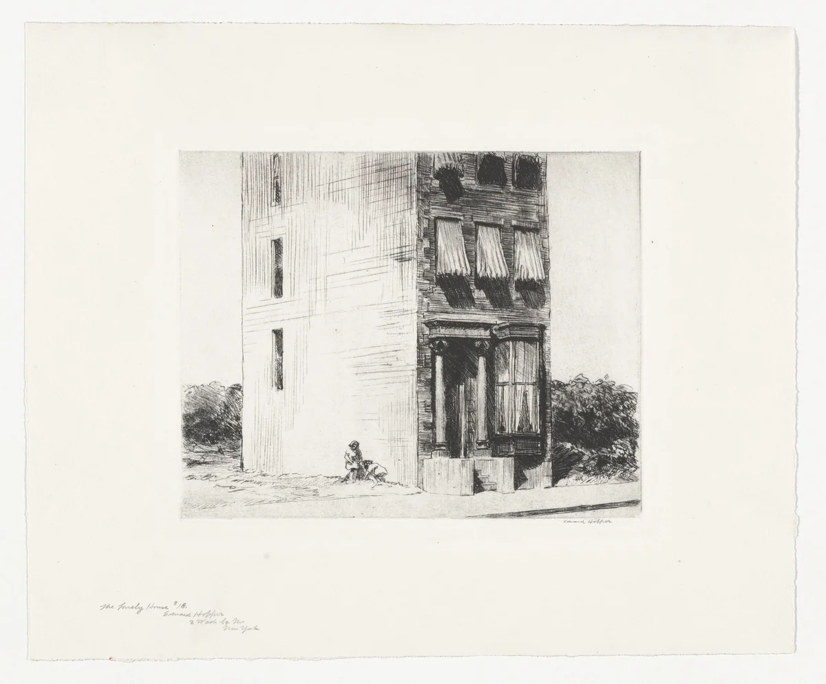 The Lonely House by Edward Hopper, print, 1922