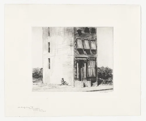 The Lonely House by Edward Hopper, print, 1922