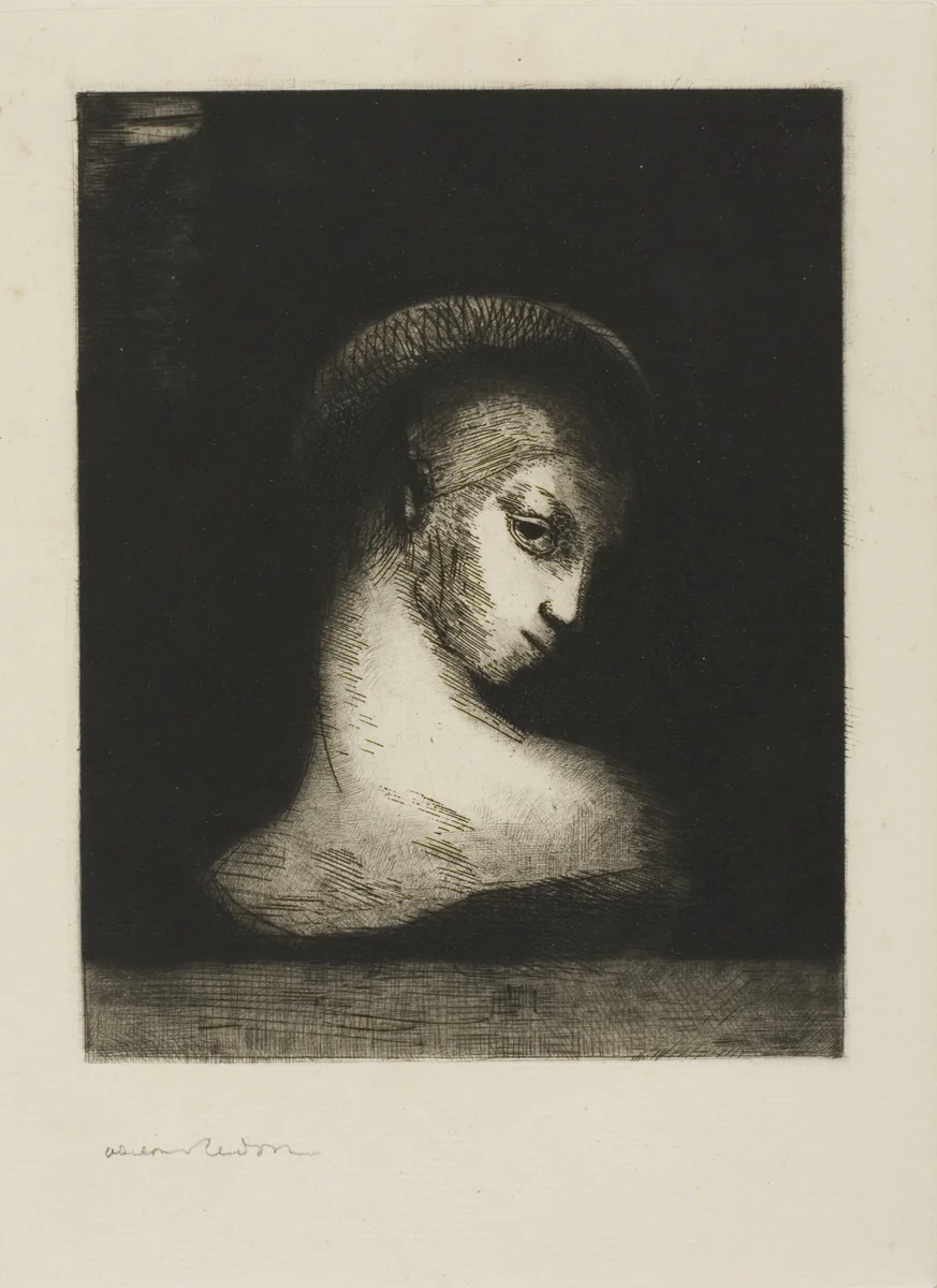 Perversity by Odilon Redon, print, 1891