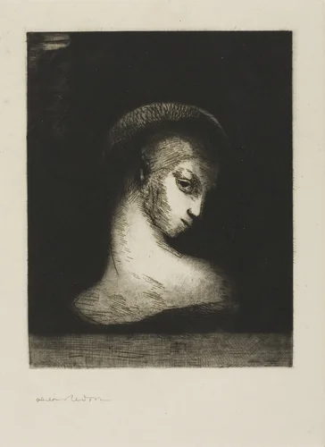 Perversity by Odilon Redon, print, 1891
