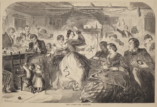 Fall Games - The Apple-Bee by Winslow Homer, print, 1859