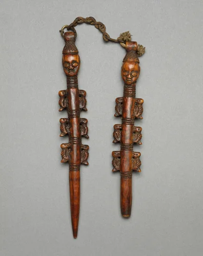 Pair of Staffs (Edan) by Yoruba Ijebu, other, 1750-1900