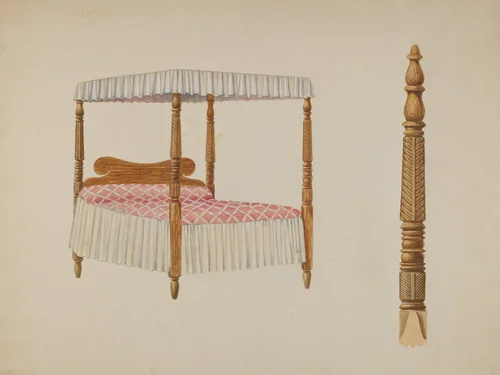 Four Post Bed by David S. De Vault, index of american design, 1940