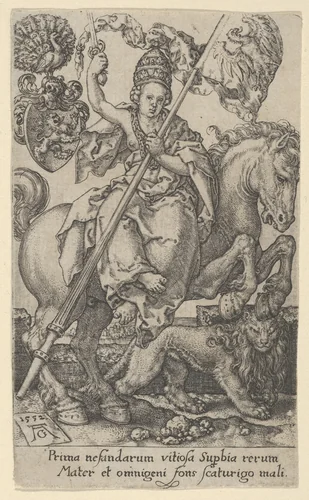 Pride, from The Vices by Heinrich Aldegrever, print, 1552