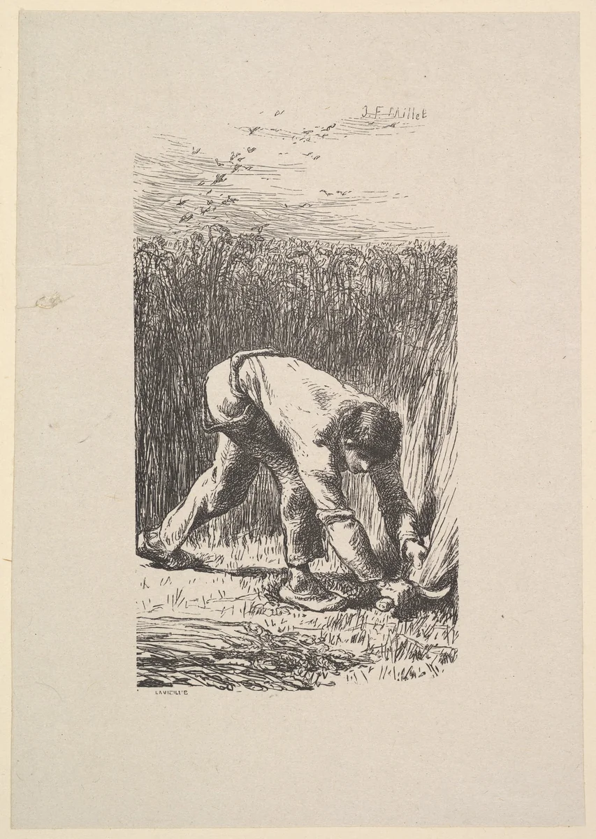 The Reaper by Jean-François Millet, print, 1853