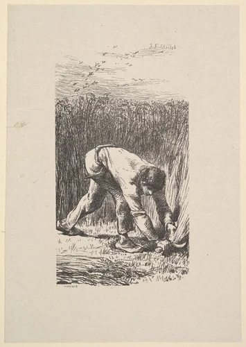 The Reaper by Jean-François Millet, print, 1853