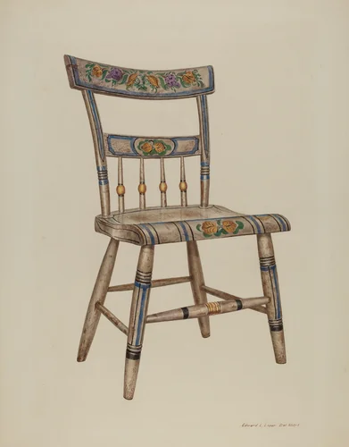 Pa. German Chair by Edward L. Loper, index of american design, 1937