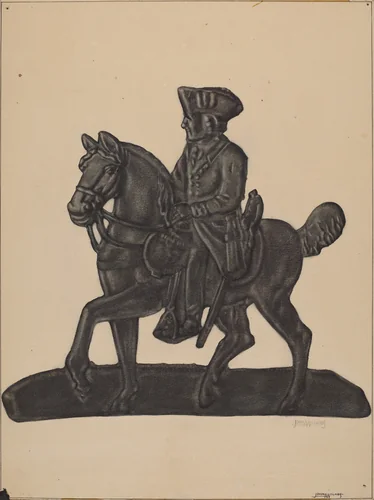 Iron Officer on Horse by John Wilkes, index of american design, 1937