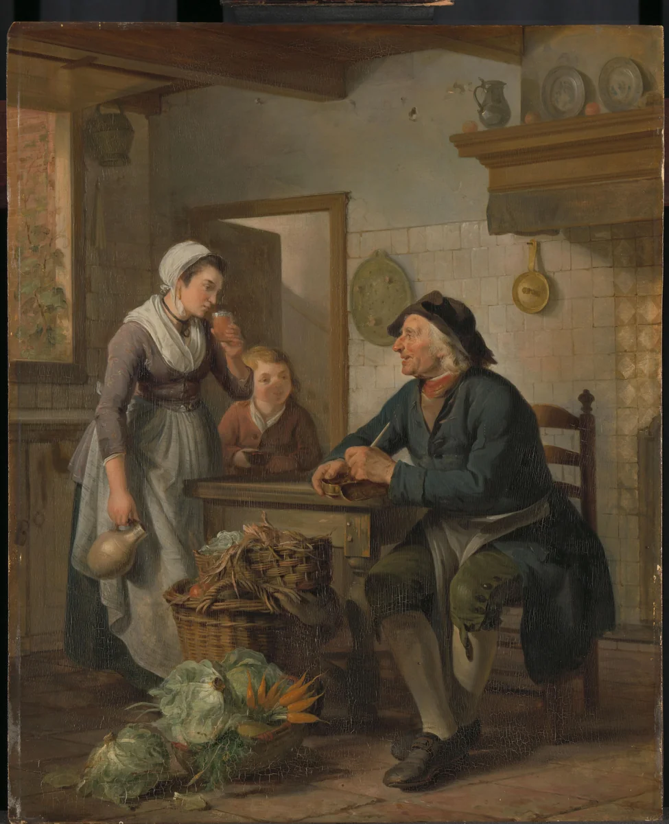 Morgenbezoek by Adriaan de Lelie, painting, 1796