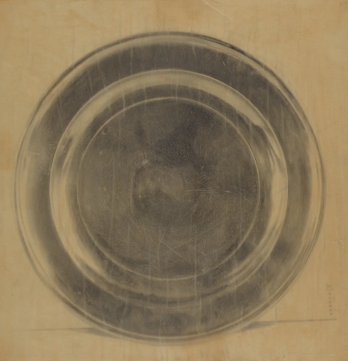 Pewter Platter by Harry Goodman, index of american design, 1937