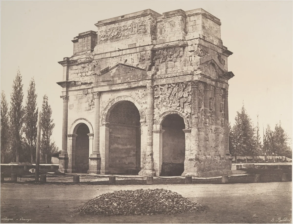 Arc antique à Orange by Edouard Baldus, photograph, 1853