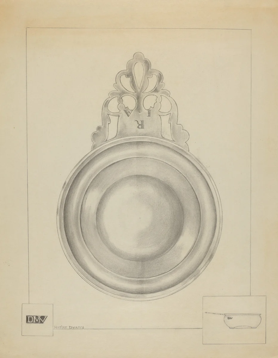 Silver Porringer by Hester Duany, index of american design, 1936