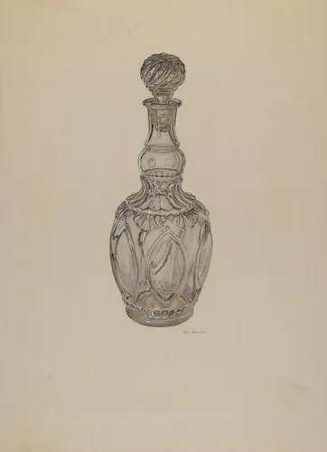 Decanter by George Yanosko, index of american design, 1940