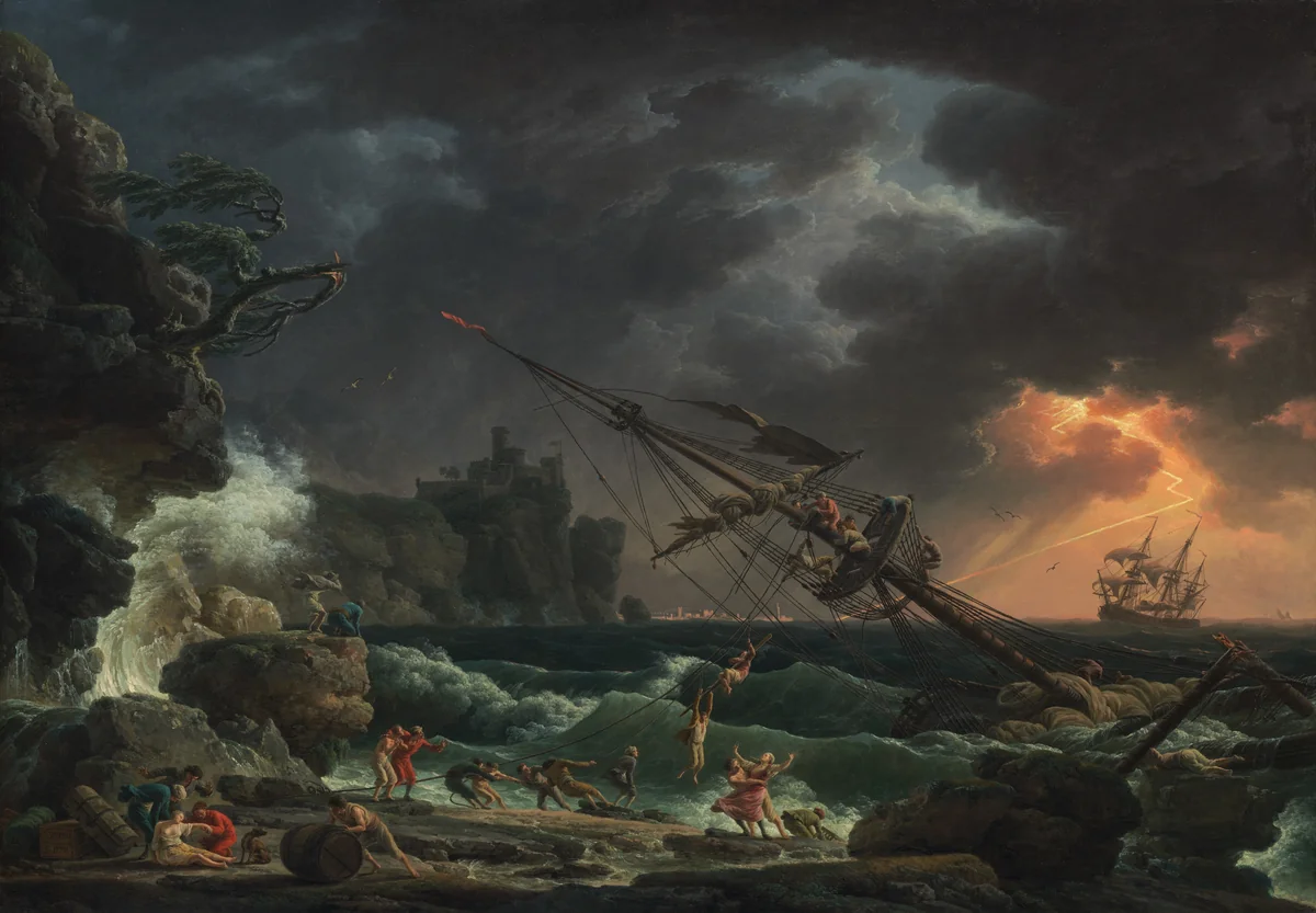 The Shipwreck by Claude Joseph Vernet, painting, 1772