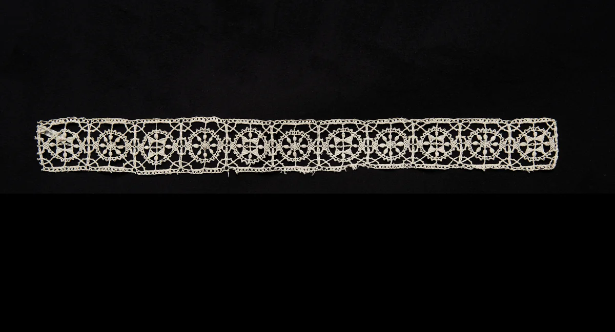 Bobbin Lace (Needlepoint Design) Insertion by Unknown, textile, 1550-1599