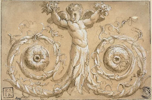 Ornamental Decoration by Charles Errard II, drawing, 1626-1689