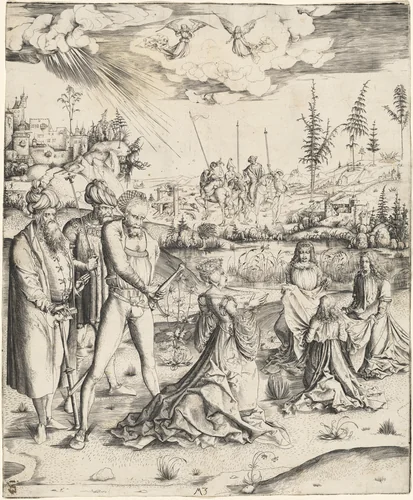 The Martyrdom of Saint Catherine by Master MZ, print, 1495-1505