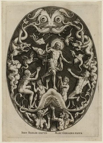 Christ in Limbo, from Passion of Christ by Jan Sadeler, print, 1570-1600