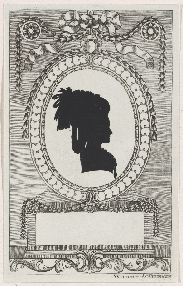 Silhouette of Gräfin Lodroni by Wilhelm Ackermann, print, 1784-1834