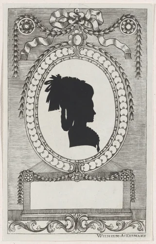 Silhouette of Gräfin Lodroni by Wilhelm Ackermann, print, 1784-1834