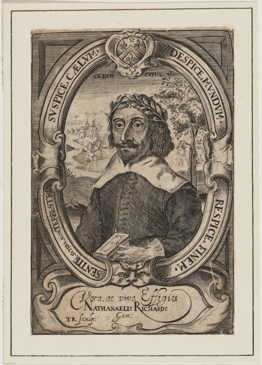 Nathaniel Richards, Dramatist by Thomas Rawlins, print, 1640