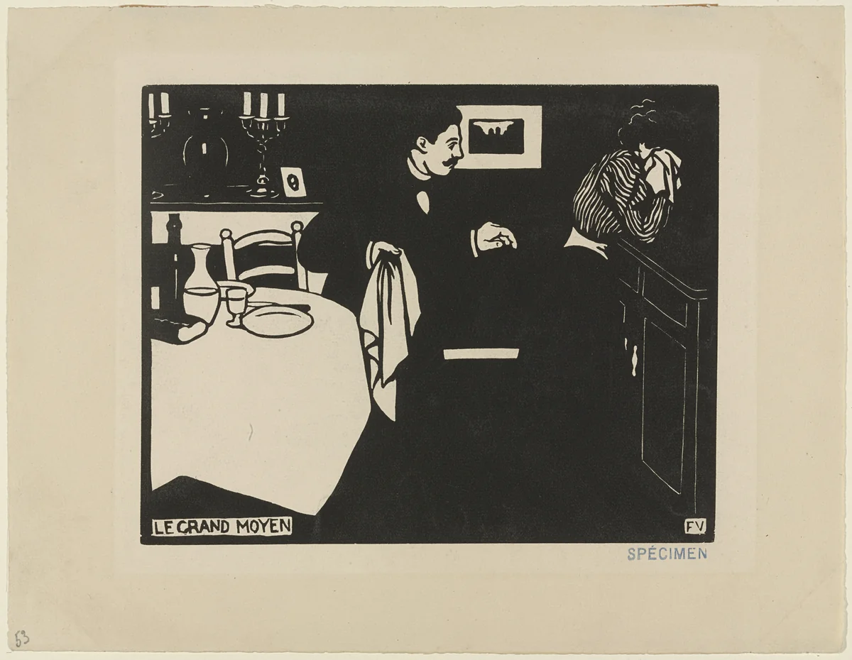 Extreme Measure (Le grand moyen) from Intimacies (Intimités) by Félix Vallotton, print, 1897