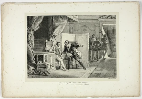 Votre sort, ai-je dit, est dans votre courage... by Horace Vernet, print, 1825