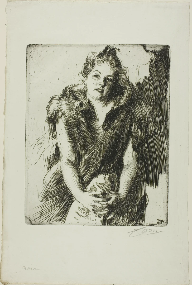 Maja von Heijne by Anders Zorn, print, 1900