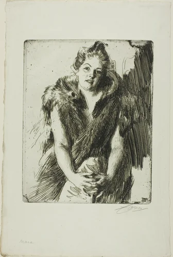 Maja von Heijne by Anders Zorn, print, 1900