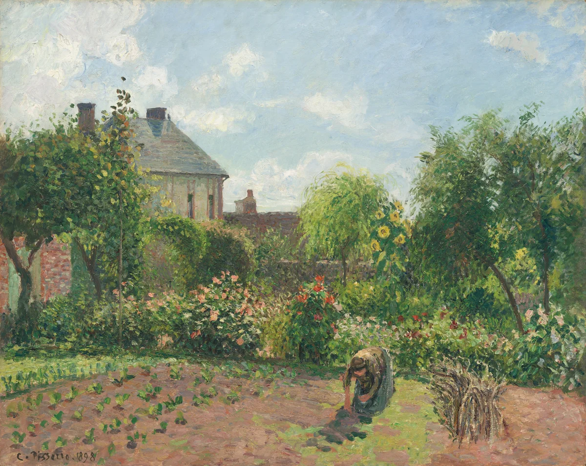 The Artist's Garden at Eragny by Camille Pissarro, painting, 1898