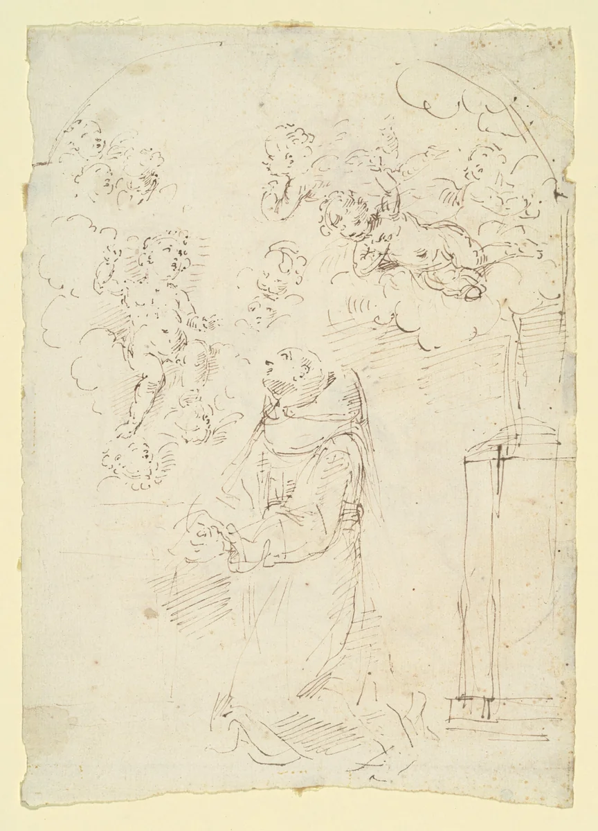 Vision of Saint Anthony of Padua by Donato Creti, drawing, 1725-1775