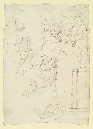 Vision of Saint Anthony of Padua by Donato Creti, drawing, 1725-1775