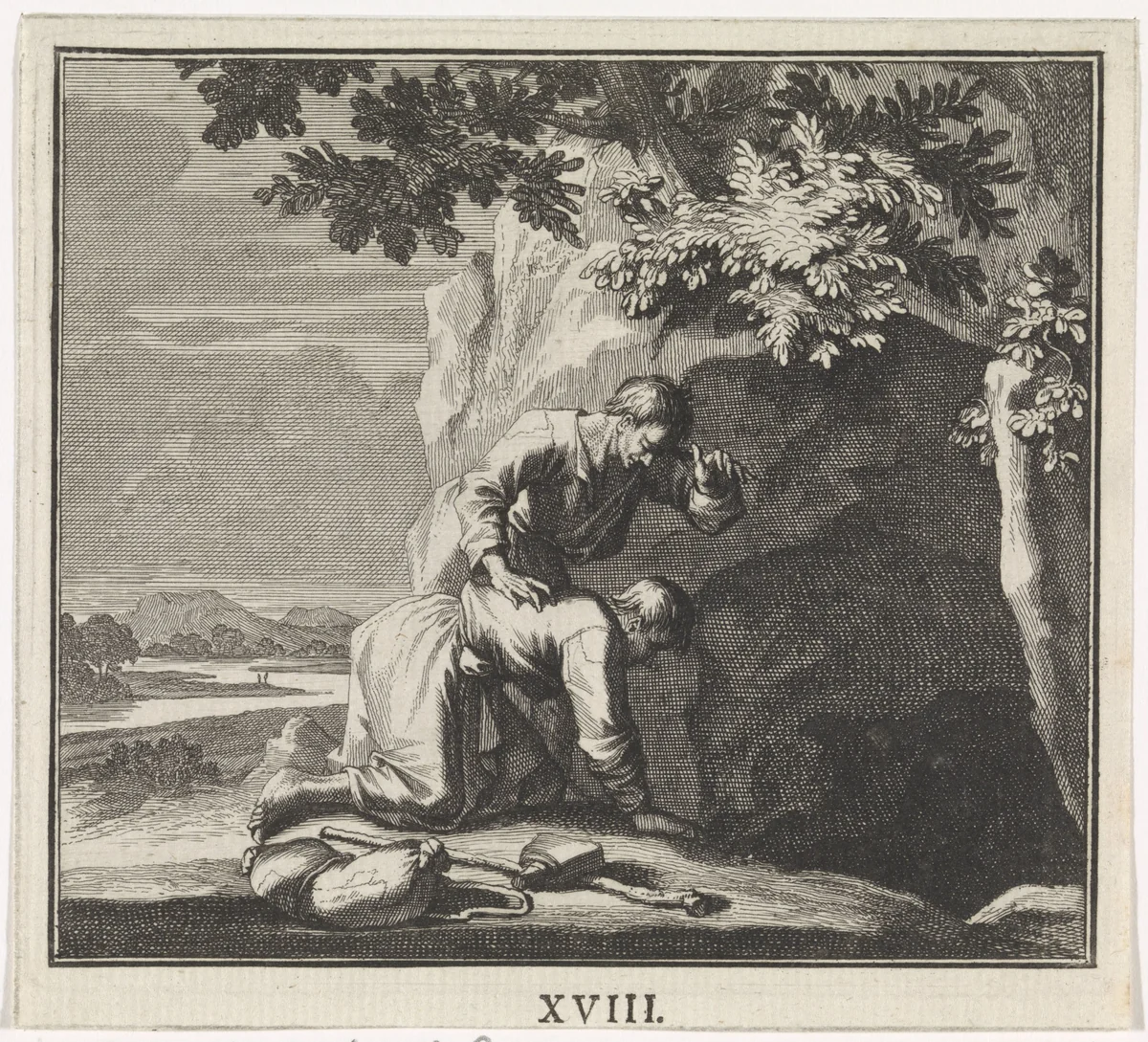 Embleem: grot by Caspar Luyken, print, 1700