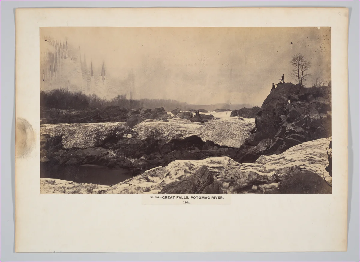 Great Falls, Potomac River by Andrew Joseph Russell, photograph, 1864