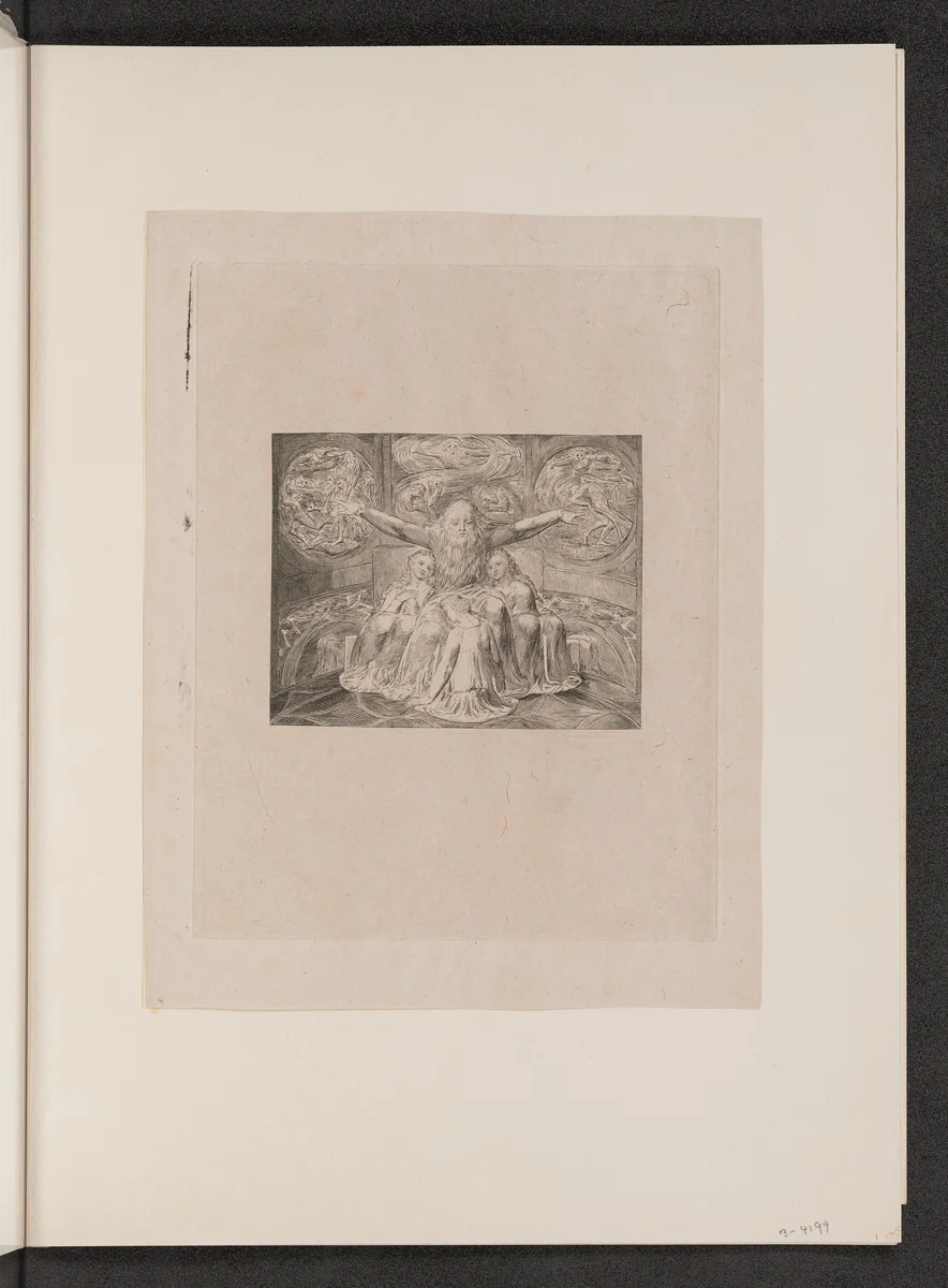 Job and His Daughters by William Blake, portfolio, 1825