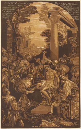 The Raising of Lazarus by John Baptist Jackson, print, 1742