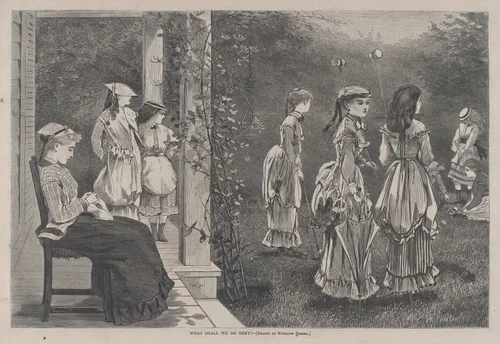 What Shall We Do Next? (from "Harper's Bazar," Vol. II) by Winslow Homer, print, 1869