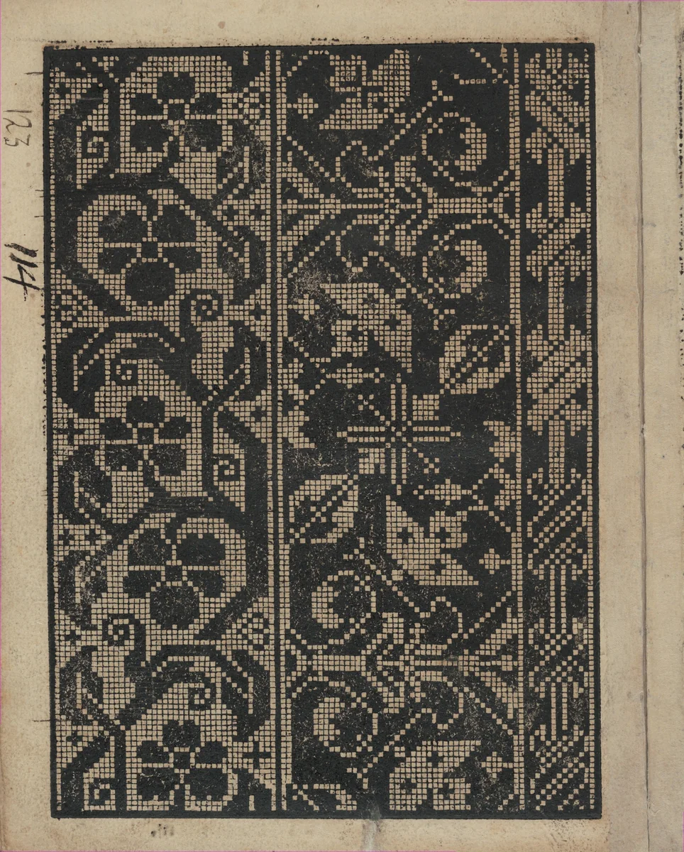 Libbretto nouellamete composto per maestro Domenico da Sera...lauorare di ogni sorte di punti, page 3 (verso) by Domenico da Sera, book, 1532