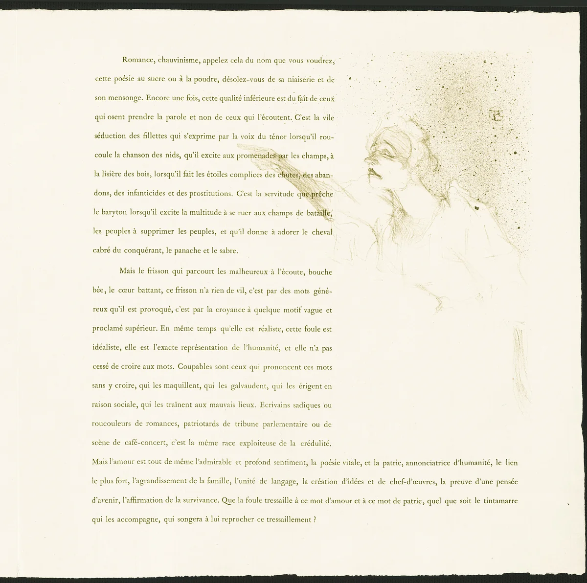 Yvette Guilbert by Henri de Toulouse-Lautrec, print, 1894