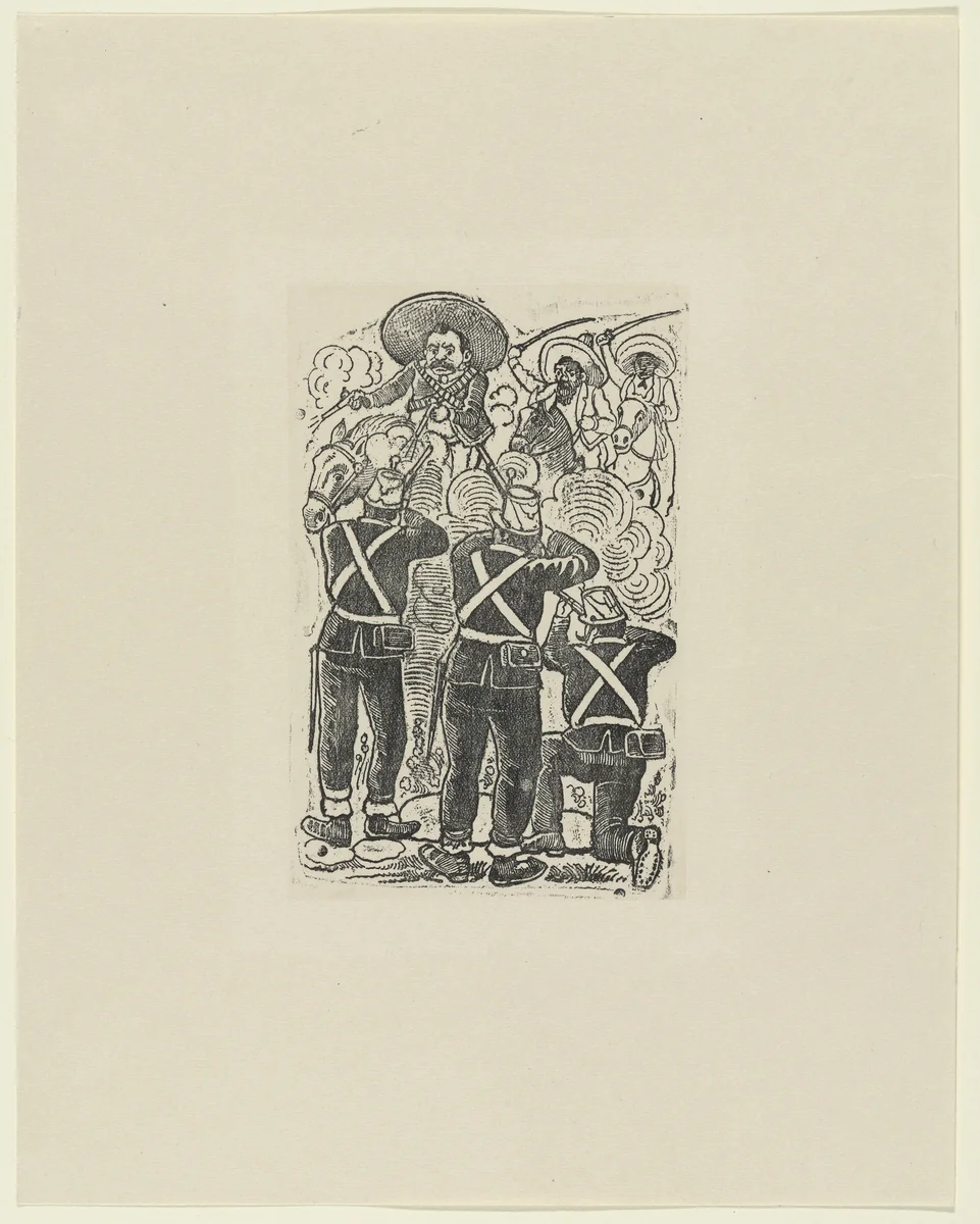 Combat (Combate) by José Guadalupe Posada, print