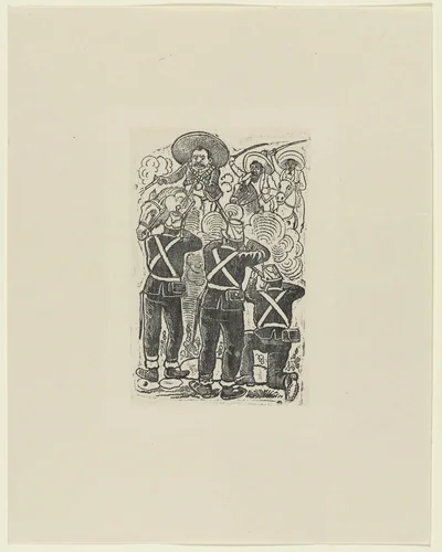 Combat (Combate) by José Guadalupe Posada, print