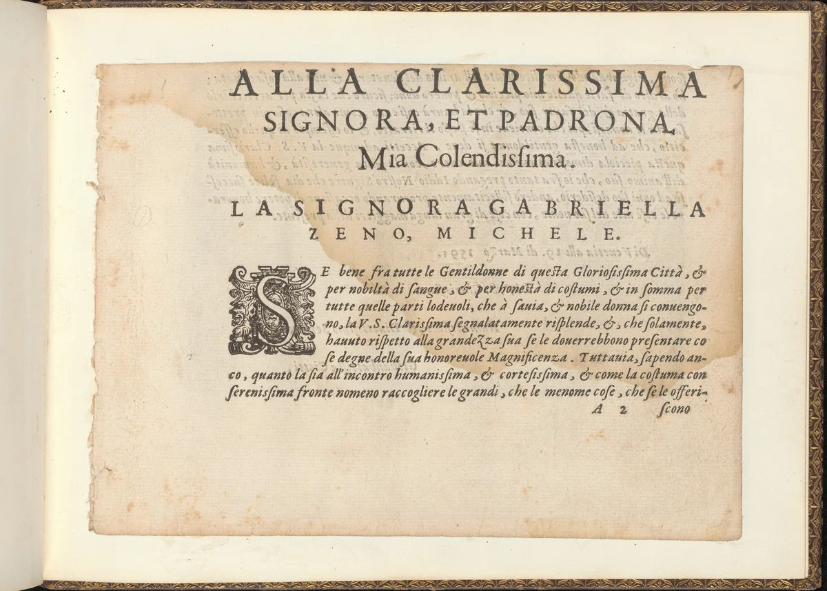 Prima parte de' fiori by Giovanni Battista Ciotti, book, 1591