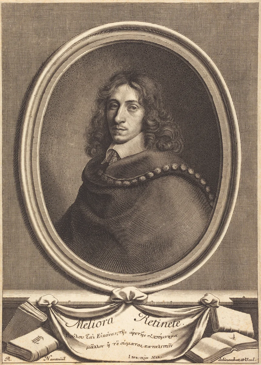 John Evelyn by Robert Nanteuil, print, 1650