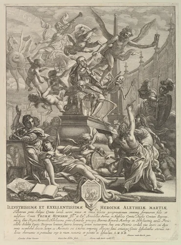 Allegory on the Death of the Earl of Arundel by Wenceslaus Hollar, print, 1641-1651