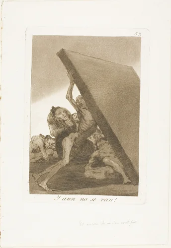 And Still They Don't Go!, plate 59 from Los Caprichos by Francisco José de Goya, print, 1797-1799