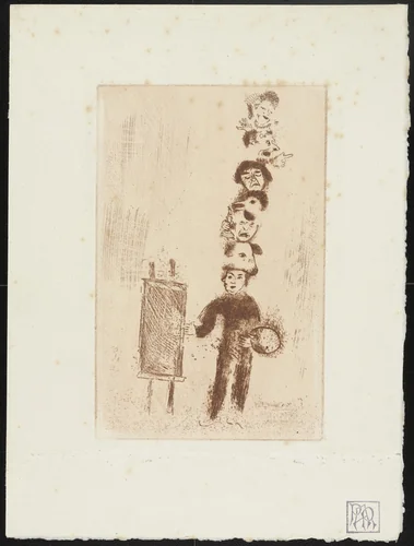 Frontispiece from The Seven Deadly Sins (Les Sept péchés capitaux) by Marc Chagall, print, 1925